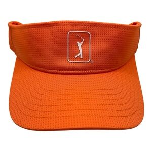 PGA Tour AIRFLUX Fairway Mesh Golf Visor Orange Adjustable New Hat Unisex